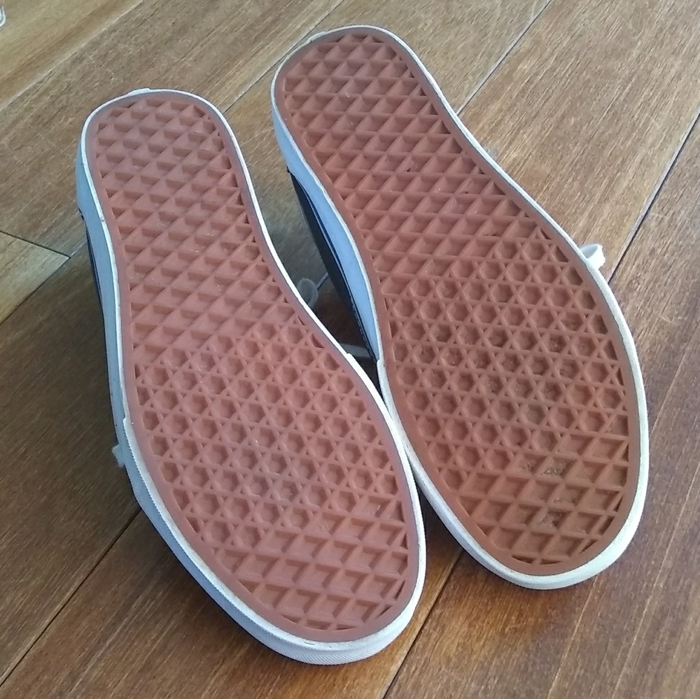 Blue with white side stripe Vans